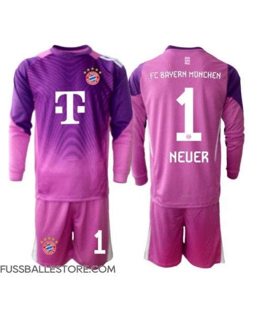 Günstige Bayern Munich Manuel Neuer #1 Torwart 3rd trikot Kinder 2025-26 Langarm (+ Kurze Hosen)